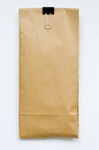 Kraft brown paper bag clip photo