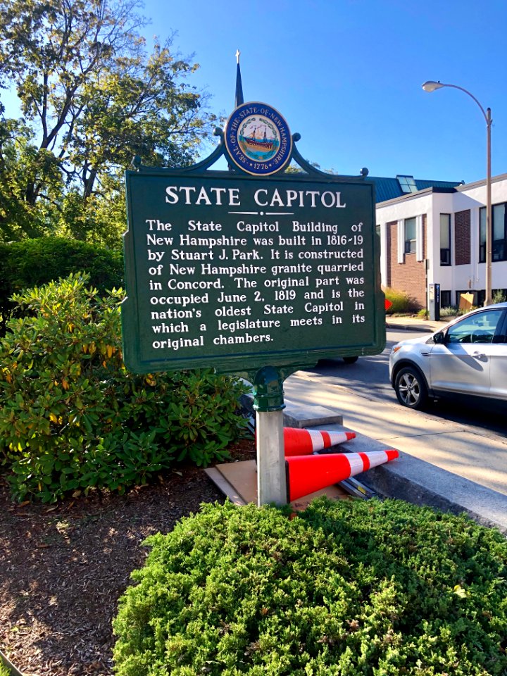 Historical Marker, New Hampshire State House Grounds, Conc… 