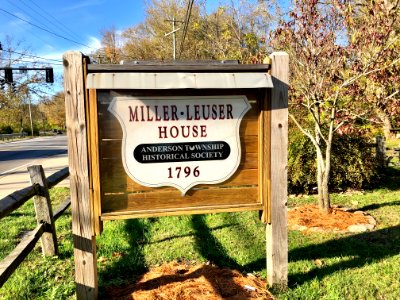 Sign, Miller-Leuser Log House, Anderson Township, OH 