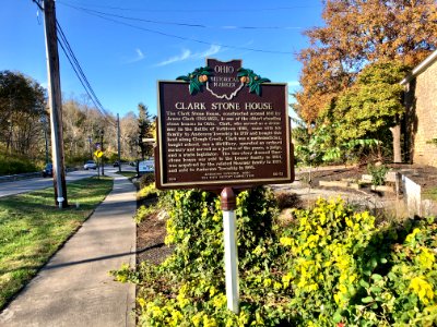 Historical Marker, James Clark Farmstead, Anderson Townshi… 