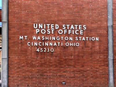 Sign, Post Office, Mount Washington, Cincinnati, OH 