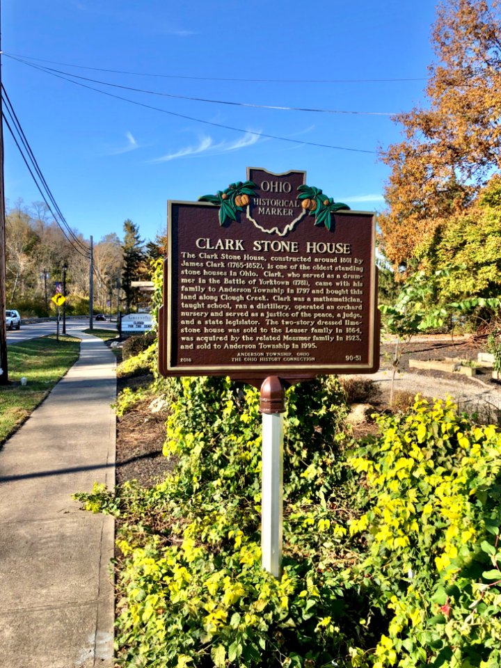 Historical Marker, James Clark Farmstead, Anderson Townshi… 