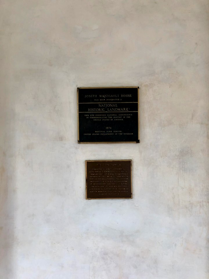 Historical Marker, Joseph Manigault House, Wraggborough, C… 