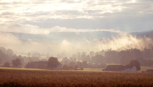 Field village autumn