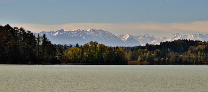 Romantic mountains water photo