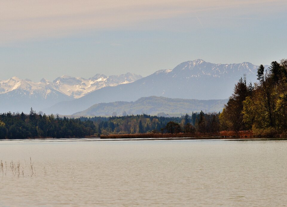 Romantic mountains water