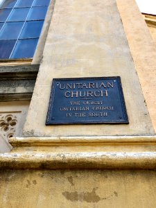 Historical Marker, Unitarian Church in Charleston, Harlest… 