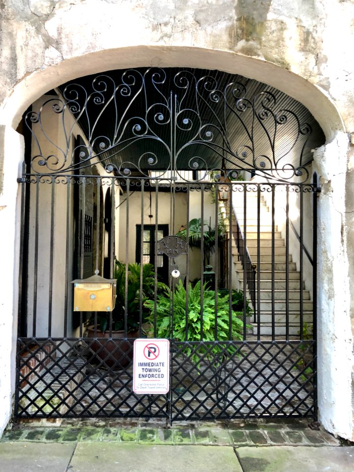Gated Courtyard, State Street, French Quarter, Charleston,… 