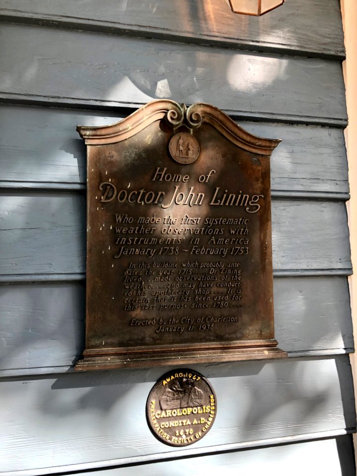 Historical Marker, Dr. John Lining House, French Quarter, … 