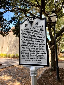 Slave Auctions Historical Marker, French Quarter, Charlest… 