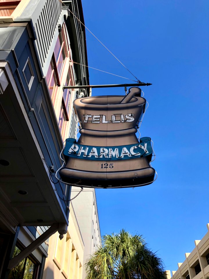Tellis Pharmacy Sign, French Quarter, Charleston, SC 