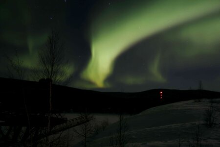 Colored sails in the sky night northern lights