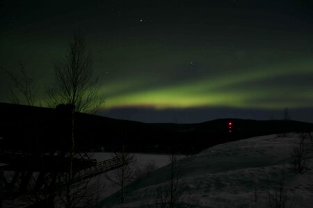 Colored sails in the sky night northern lights