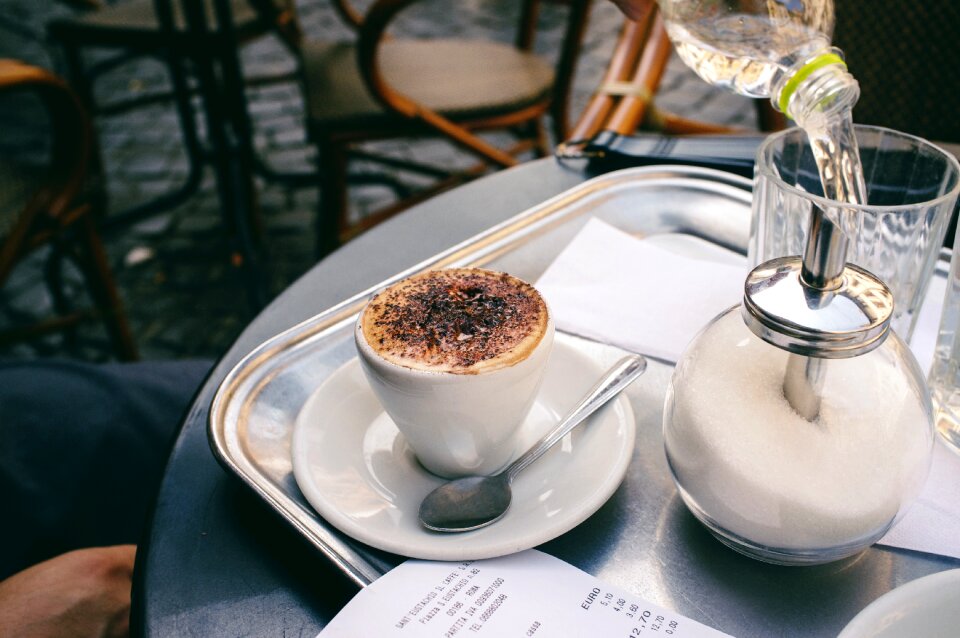 Cup caffeine terrace
