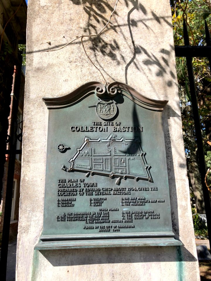 Charleston Bastion Historical Marker, Meeting Street, Sout… 