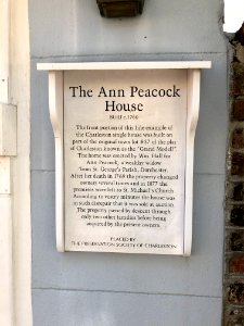 Historical Marker, Ann Peacock House, South of Broad, Char… 
