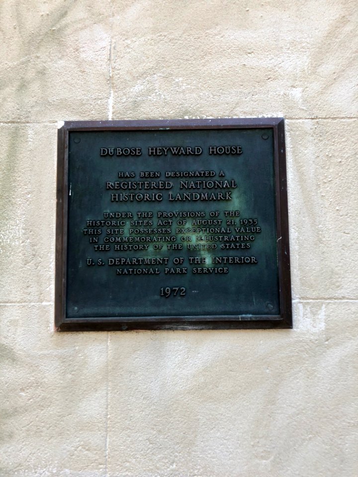 Historical Marker, Dubose Heyward House, South of Broad, C… 