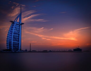 Sunset sky burj-al-arab photo