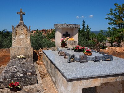 Gravestone old cemetery roussillon