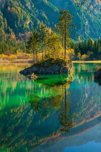 Mountain body of water nature photo