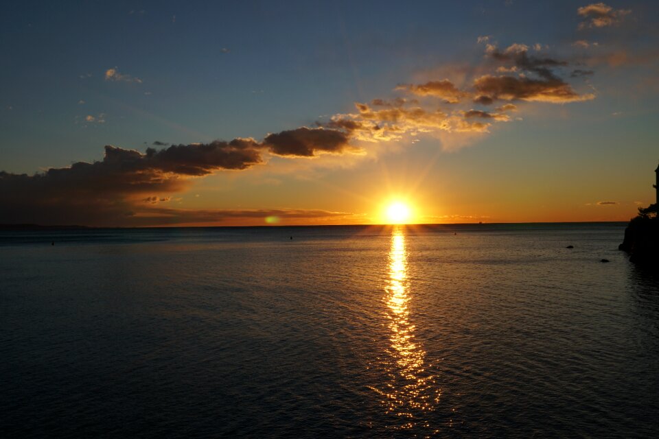 Sunset sea abendstimmung clouds