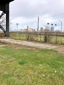 Cincinnati Skyline and Old Approach to the C&O Railroad Br… 