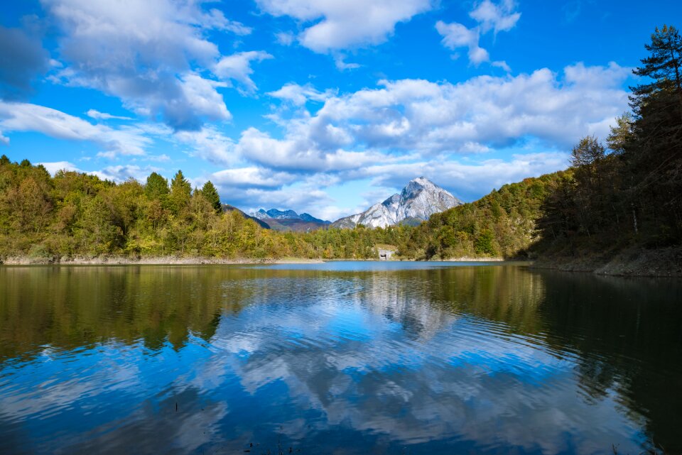 Mountain landscape body of water photo