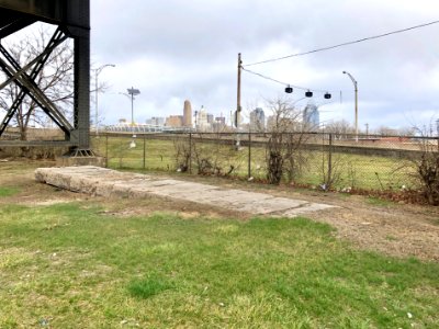 Cincinnati Skyline and Old Approach to the C&O Railroad Br… 