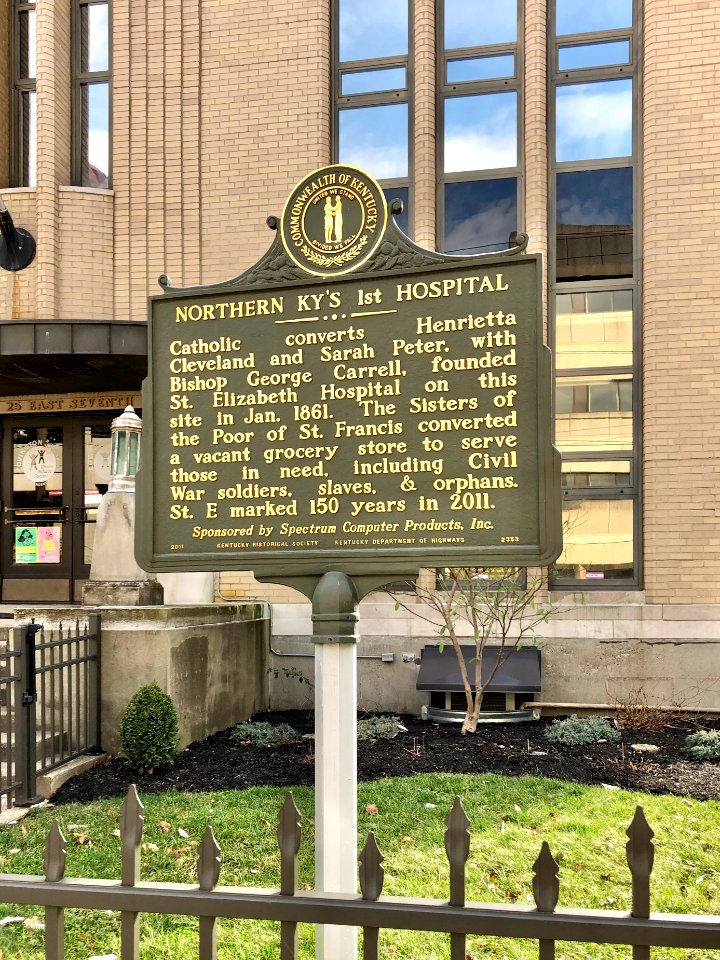St. Elizabeth Hospital Historical Marker, 7th Street, Covi… 