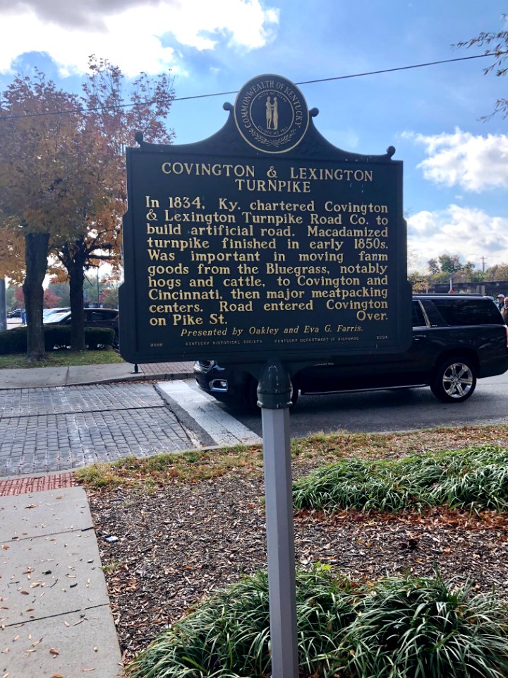 Covington & Lexington Turnpike Historical Marker, Pike Str… 