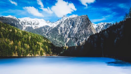 Sky clouds mountains