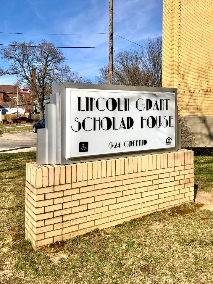 Sign, Old Lincoln-Grant School, Greenup Street, Eastside, … 