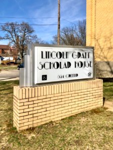 Sign, Old Lincoln-Grant School, Greenup Street, Eastside, … 