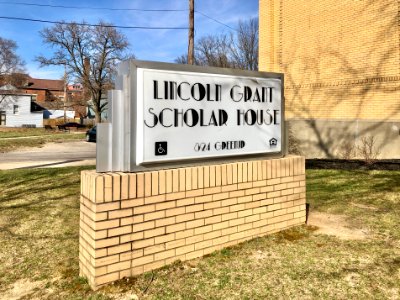 Sign, Old Lincoln-Grant School, Greenup Street, Eastside, … 