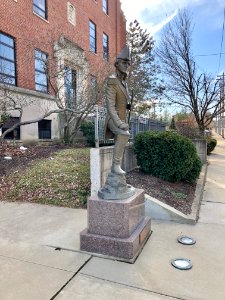 Statue, Covington Latin School, Madison Avenue, Eastside, … 