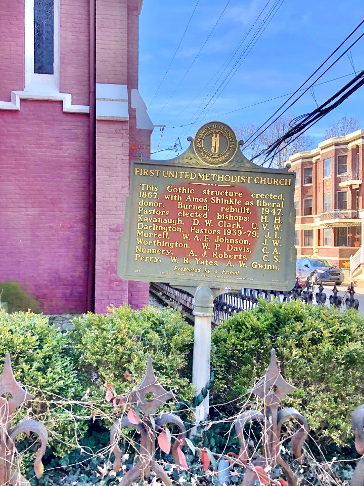 Historical Marker, Old First United Methodist Church, Lick… 