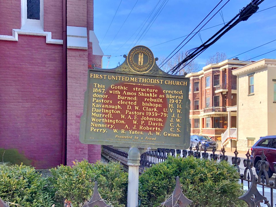 Historical Marker, Old First United Methodist Church, Lick… 