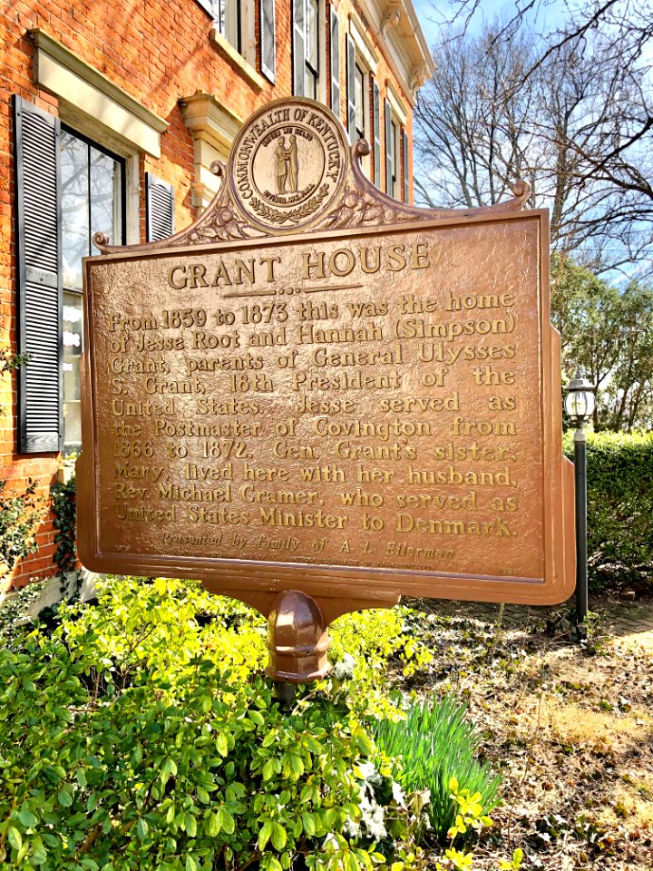 Historical Marker, Jesse Root Grant House, Licking Riversi… 