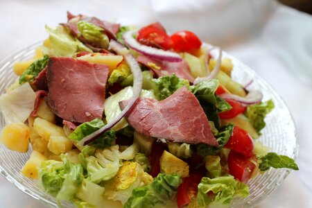 Steak salad healthy photo