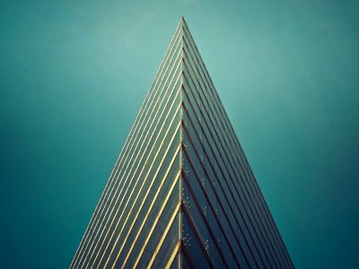 Glass skyscraper facade
