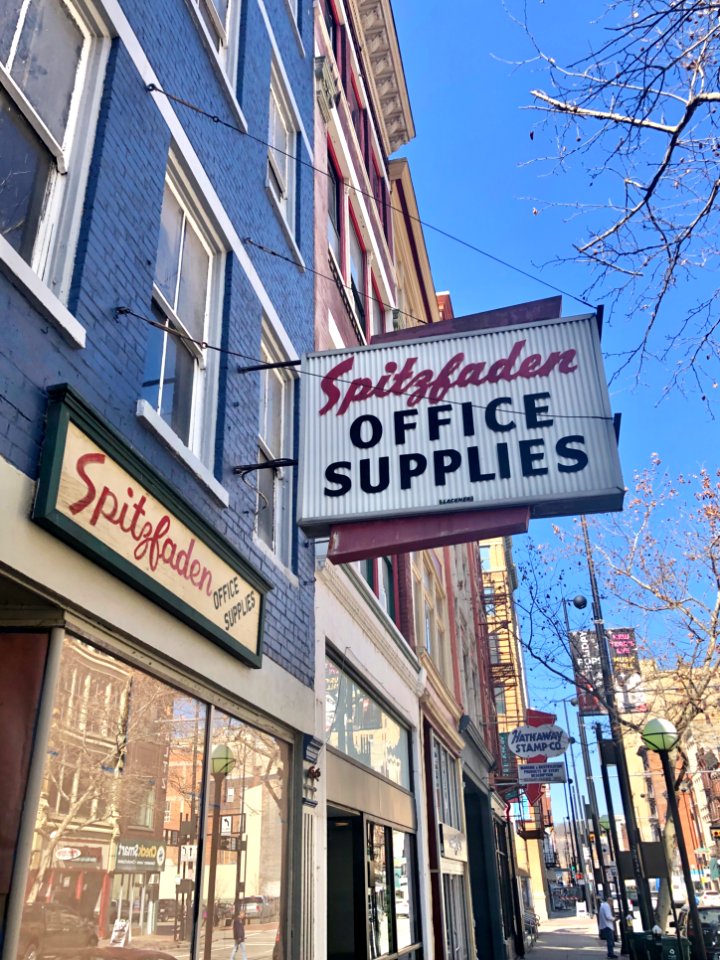 Spitzfaden Office Supply Co. Sign, Main Street Historic Di… 