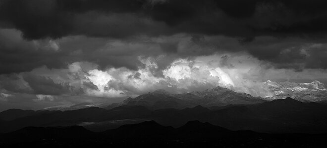 Desert dark landscape