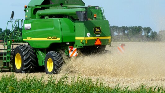 Grain combine arable farming