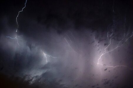 Energy thunderstorm night photo