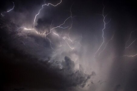 Energy thunderstorm night photo