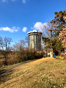 Radisson Hotel from Goebel Park, Mainstrasse Village, Covi… 