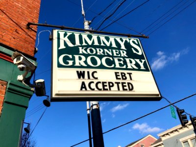 Kimmy's Korner Grocery Sign, Main Street, Mainstrasse Vill… 