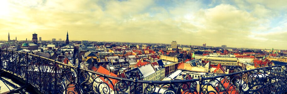 Copenhagen roofs urban landscape