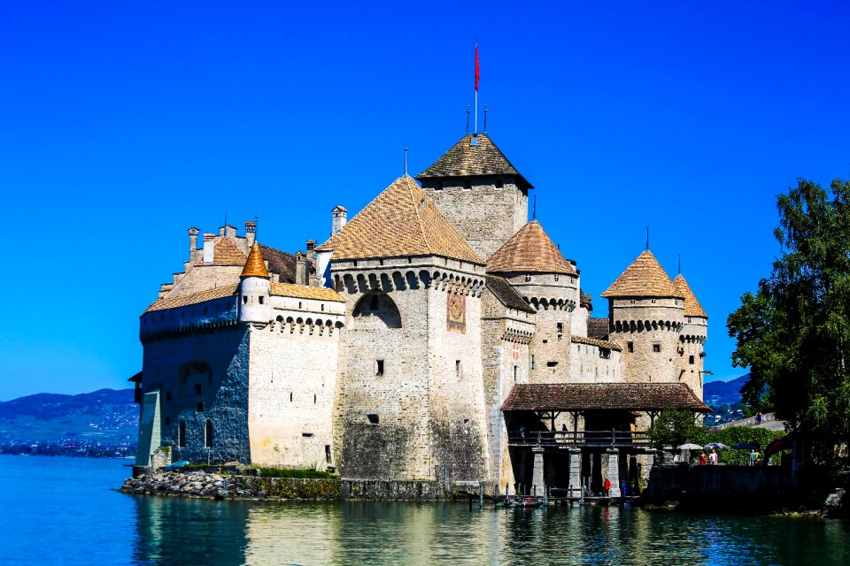 Travel landscape château de chillon