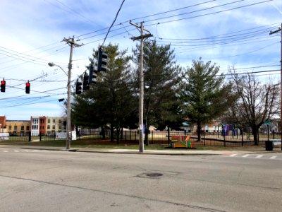 Schoolyard, John G Carlisle Elementary School, Mainstrasse… 